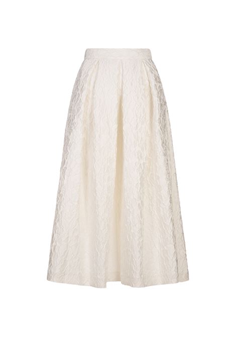 Gonna Luna Jacquard Flower Bianca